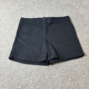 Ann Taylor Factory Black Shorts Cuffed Chino Style‎ Cotton Blend Career Size 8